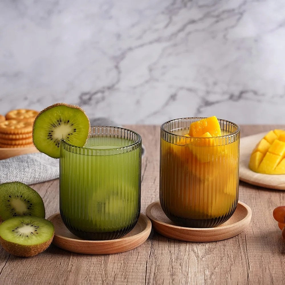 Ribbed Colored Glass Tumbler | Full House Lebanon