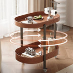 Leather Rolling Cart - Short round | Full House Lebanon