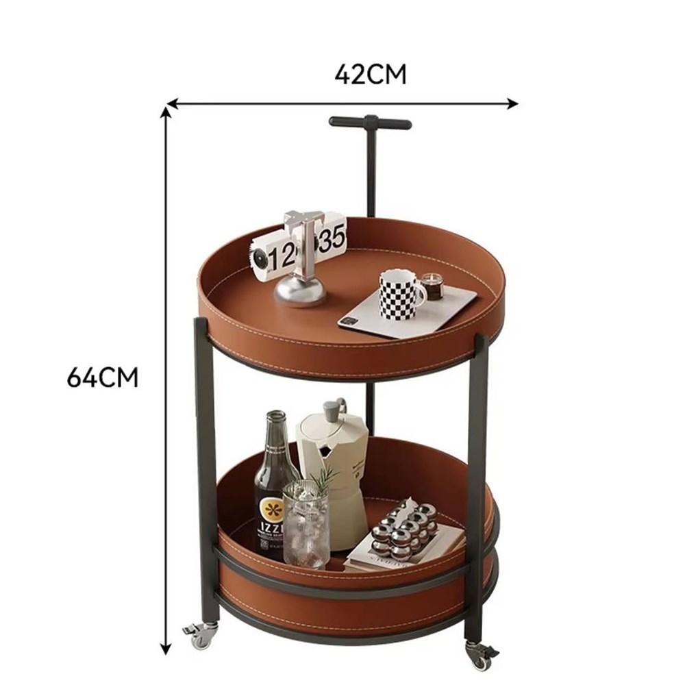 Leather Rolling Cart | Full House Lebanon