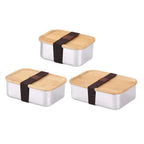 Stainless Steel Lunch Box with Bamboo Lid | Full House Lebanon