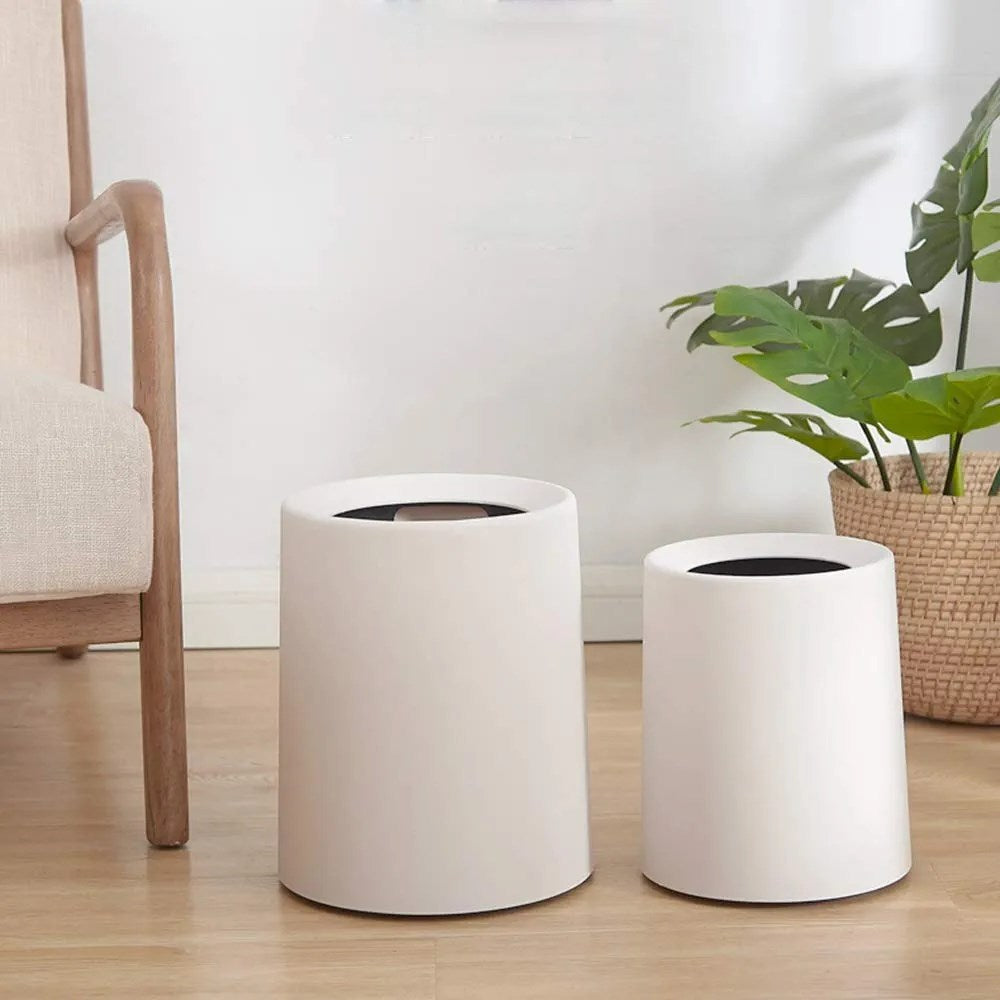 Double Layer Trash Can - Small, White | Full House Lebanon