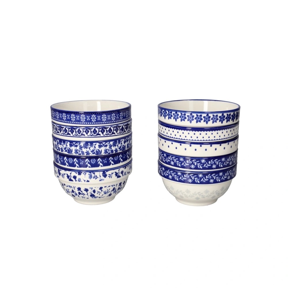 All Purpose Porcelain Serving Bowl Set (10 Pcs) | Full House Lebanon