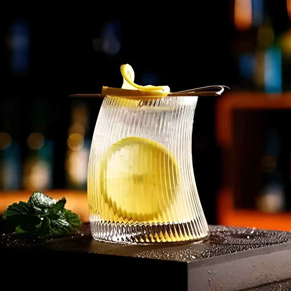Ribbed Glass Cups Set (4 Pcs) | Full House Lebanon