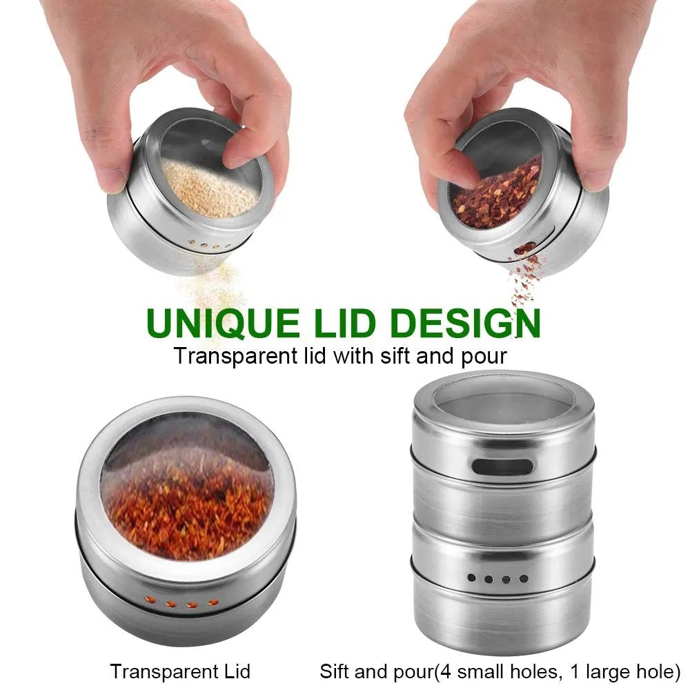 6 Magnetic Jar Spice Rack | Full House Lebanon