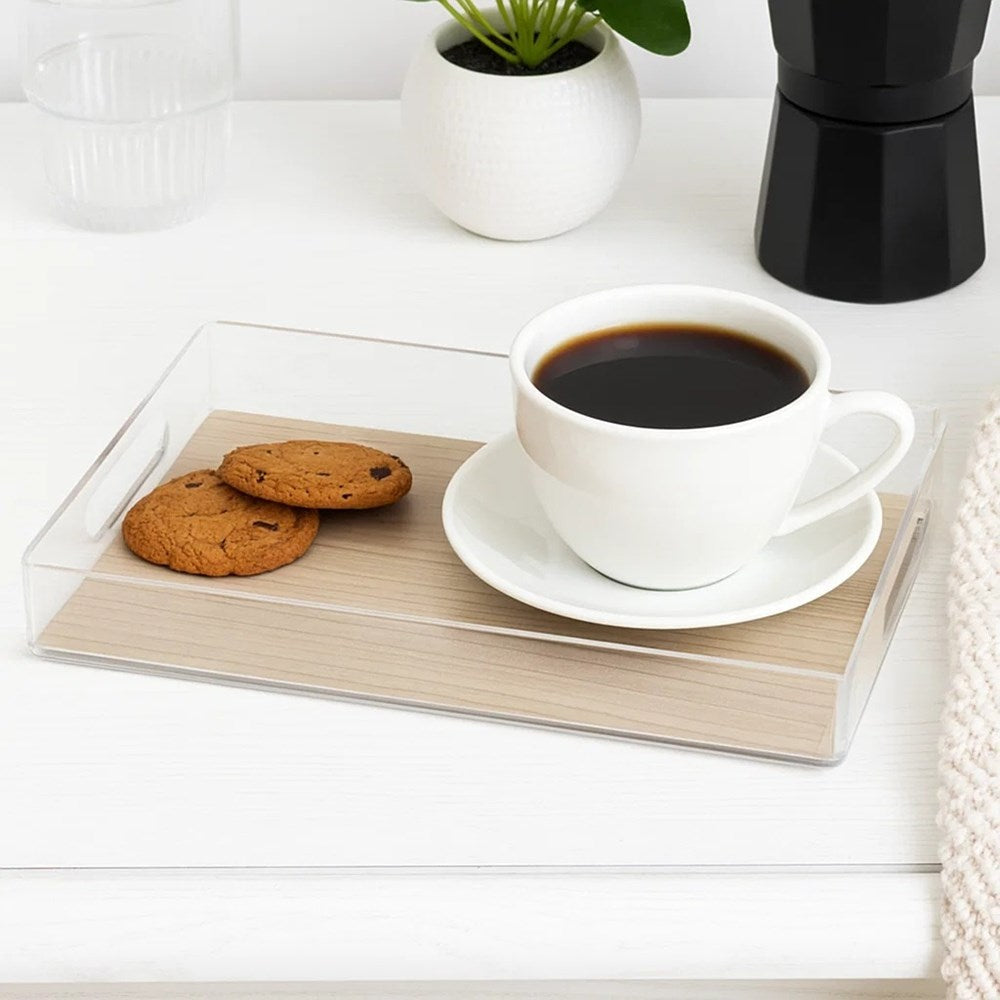 Rectangular Plastic Printed Serving Tay Set (2 Pcs) - 4 | Full House Lebanon
