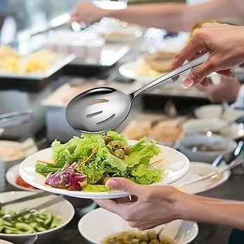Stainless Steel Serving Utensils - Slotted Ladle | Full House Lebanon