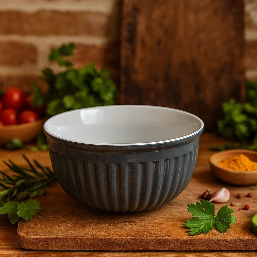 Ceramic Mixing Bowl - Light Grey | Full House Lebanon