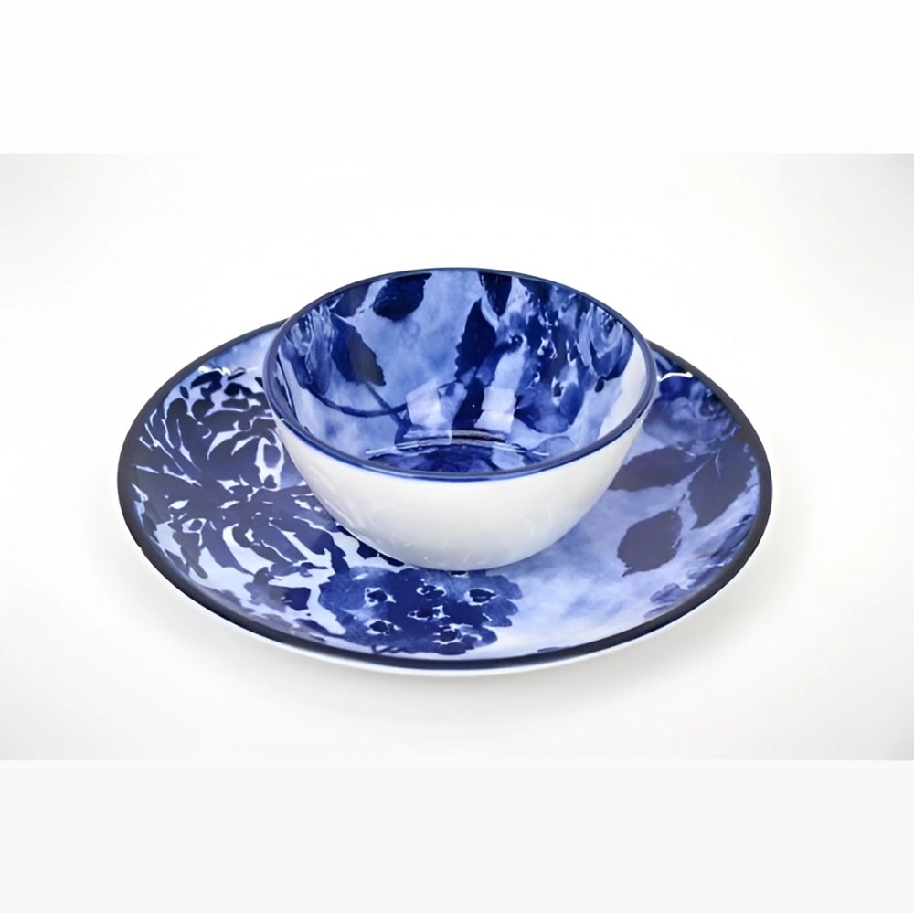Blue Floral Porcelain Dinnerware - Soup Bowl | Full House Lebanon