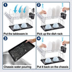 Chrome Platted 2 Tier Dish Rack | Full House Lebanon