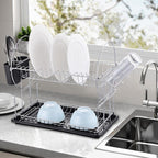 Chrome Platted 2 Tier Dish Rack | Full House Lebanon