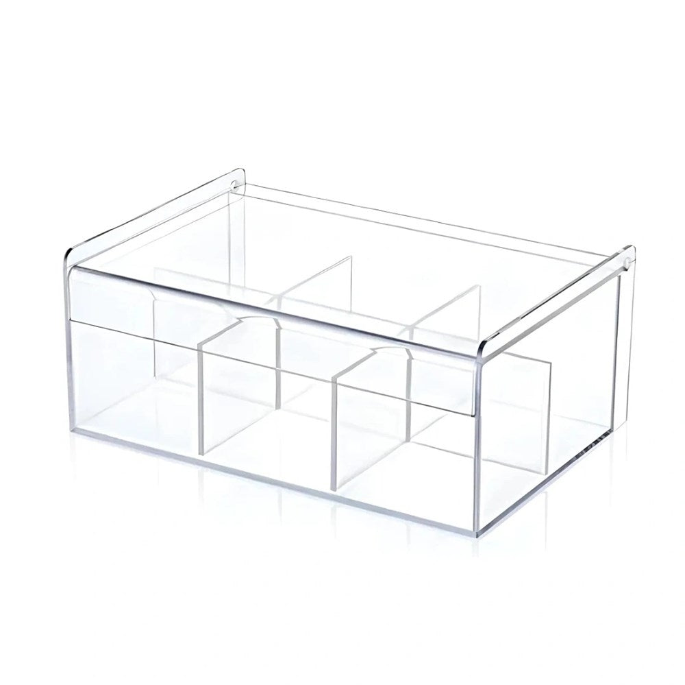 6-Compartmets Plexi Tea Box | Full House Lebanon