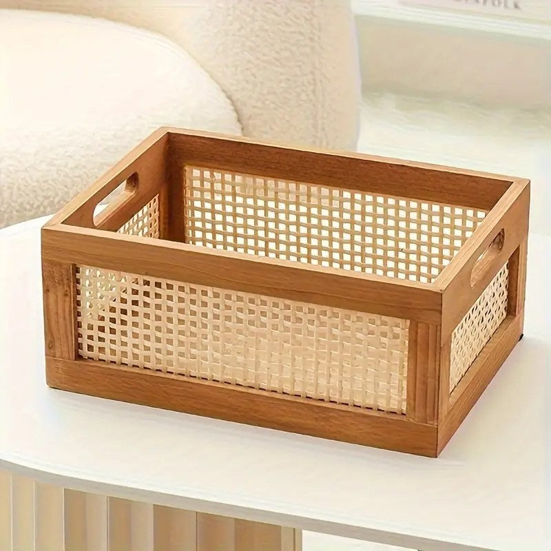 Multifunctional Rattan Woven Storage Box Set (2 Pcs) | Full House Lebanon
