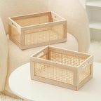 Multifunctional Rattan Woven Storage Box Set (2 Pcs) - Light Brown | Full House Lebanon