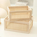 Multifunctional Rattan Woven Storage Box Set (2 Pcs) - Black | Full House Lebanon