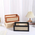Multifunctional Rattan Woven Storage Box Set (2 Pcs) - Beige | Full House Lebanon