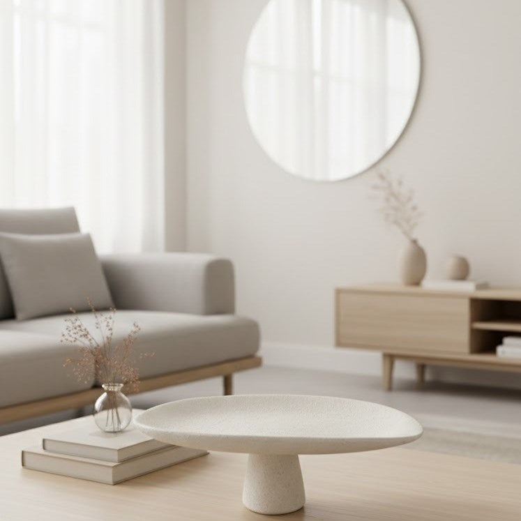 Footed Decorative Stone Platter | Full House Lebanon