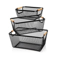 Wire Storage Basket with Wooden Handles | Full House Lebanon