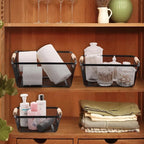 Wire Storage Basket with Wooden Handles - Large | Full House Lebanon