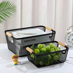 Wire Storage Basket with Wooden Handles - Small | Full House Lebanon