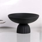 Matte Black Pedestal Decorative Bowl | Full House Lebanon