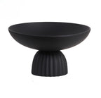 Matte Black Pedestal Decorative Bowl | Full House Lebanon