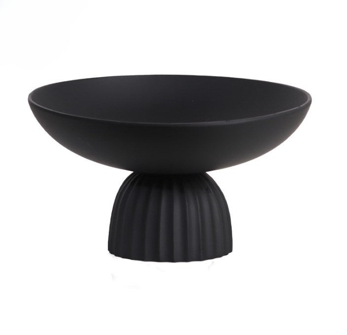 Matte Black Pedestal Decorative Bowl | Full House Lebanon