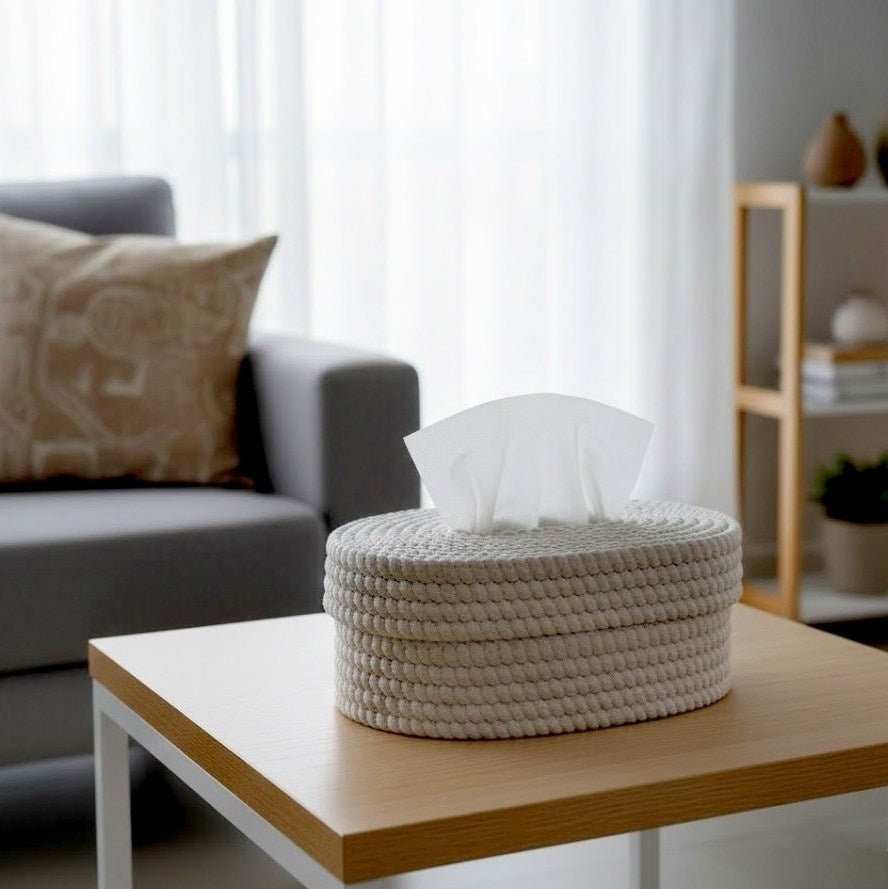 Stone Rope -Style Tissue Box | Full House Lebanon