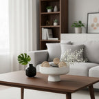 Ribbed Porcelain Decorative Bowl - Small, White | Full House Lebanon
