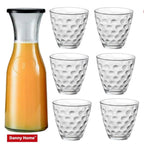 Glass Carafe & Tumbler Set (7 Pcs) | Full House Lebanon