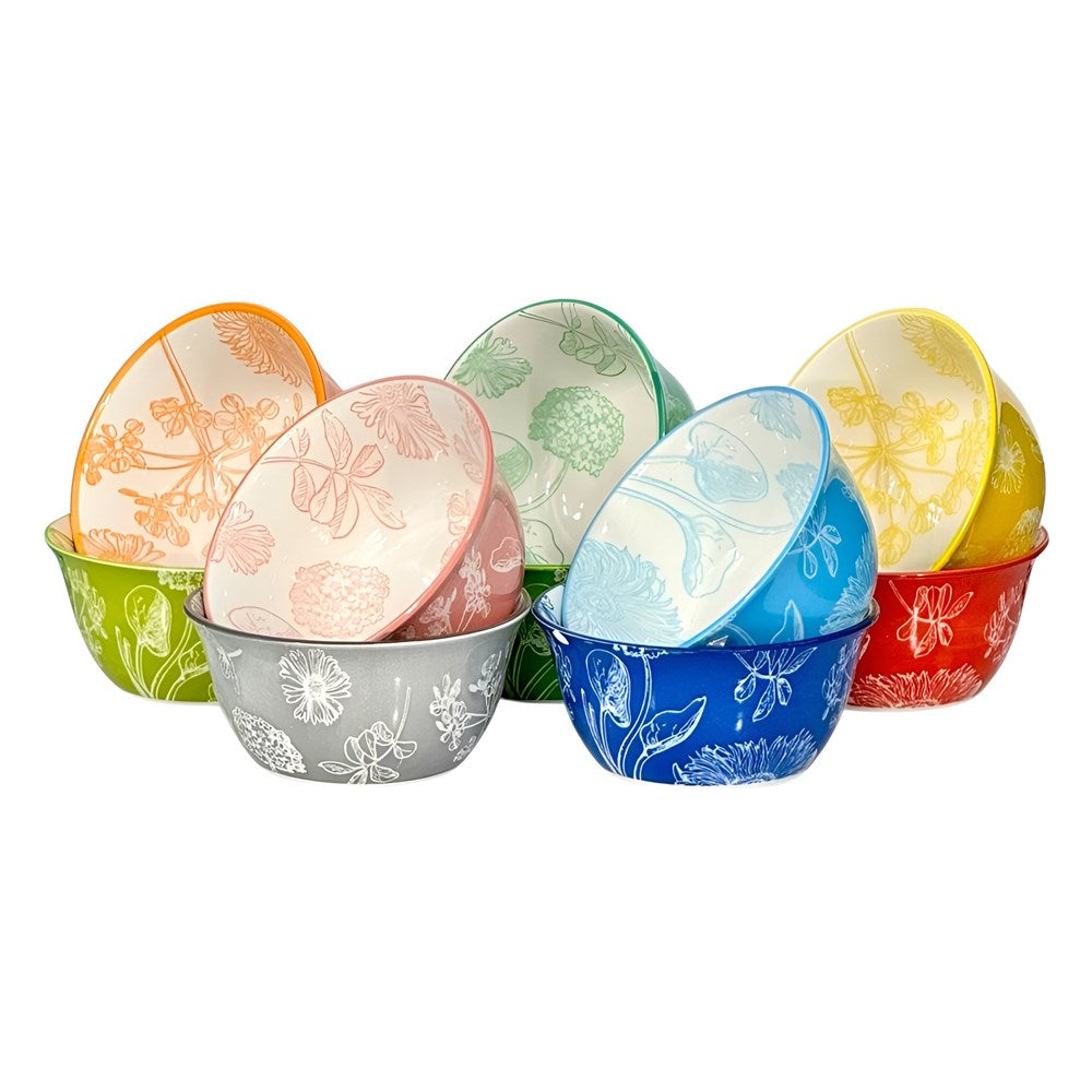 10-Pieces  Botanica Stoneware Bowls | Full House Lebanon