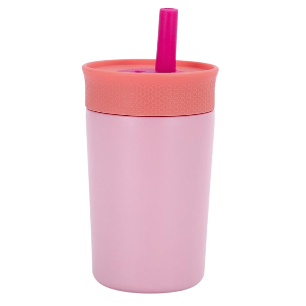 Reusable Insulated Tumbler with Silicone Straw