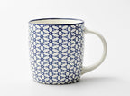 Blue & White Floral Patterned Mug