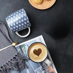 Blue & White Floral Patterned Mug | Full House Lebanon