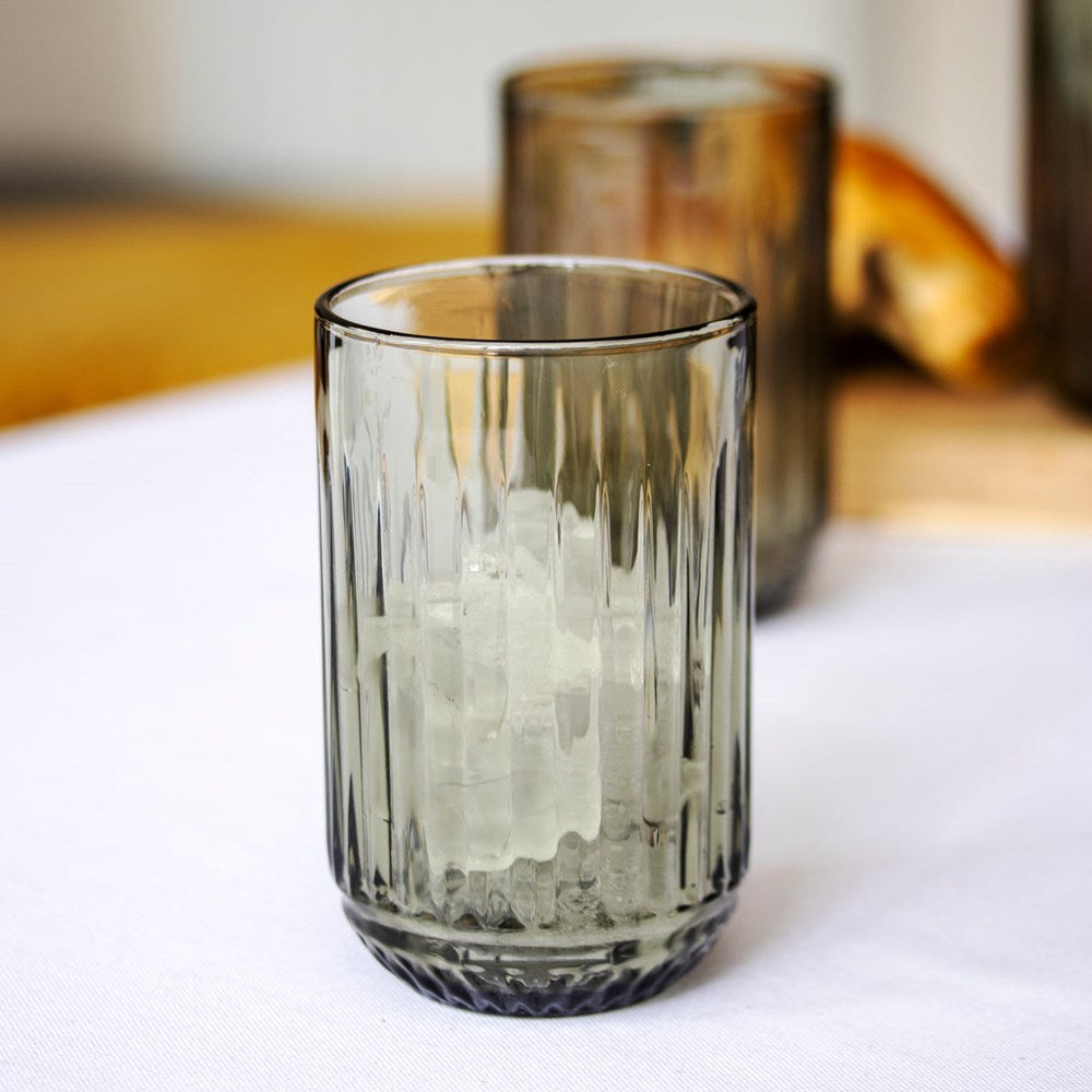 Ridged Glass Tumbler