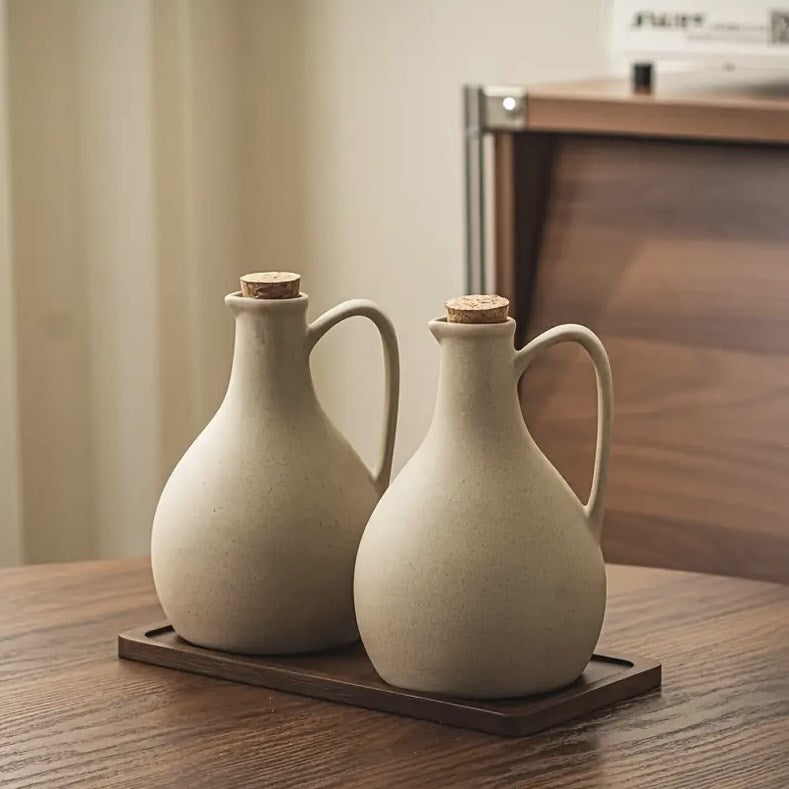 Stone Oil/Vinegar  Kettle with Cork Lid | Full House Lebanon