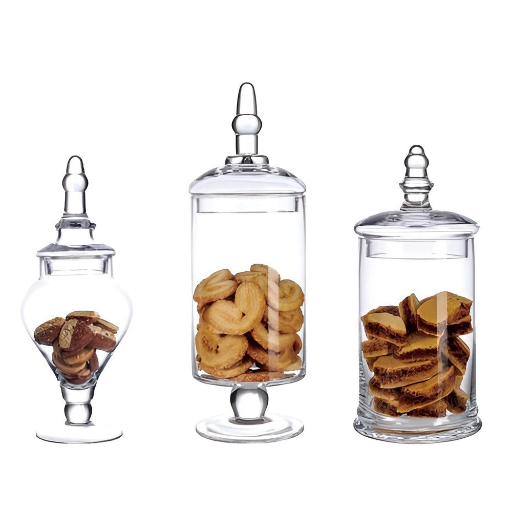 Decorative Glass Jar Set (3 Pcs) | Full House Lebanon