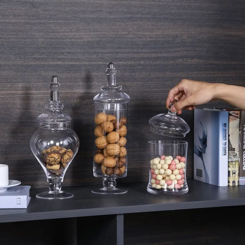 Decorative Glass Jar Set  (4 Pcs) | Full House Lebanon