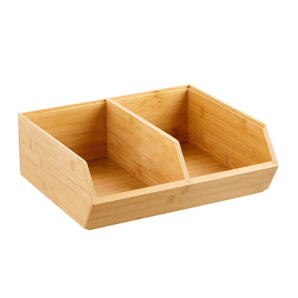 Stackable Bamboo Storage Bin