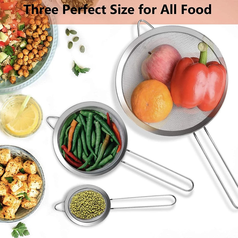 Stainless Steel Strainer Set (3 Pcs) | Full House Lebanon