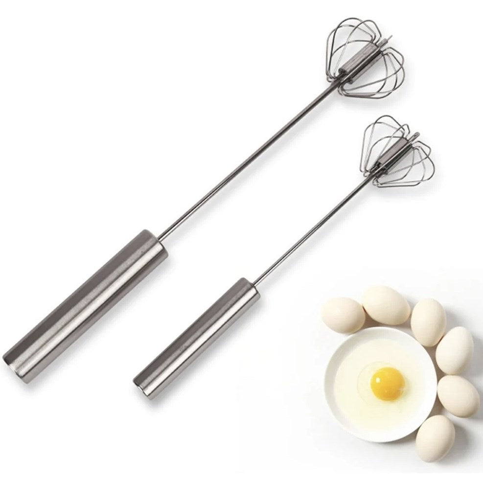 Stainless Steel Semi -Automatic Whisk Set (2 Pcs) | Full House Lebanon