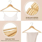 Natural Wood  Clothes Hanger Set   (20 Pcs) | Full House Lebanon