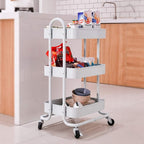 3 -Tier Metal  Rolling Cart