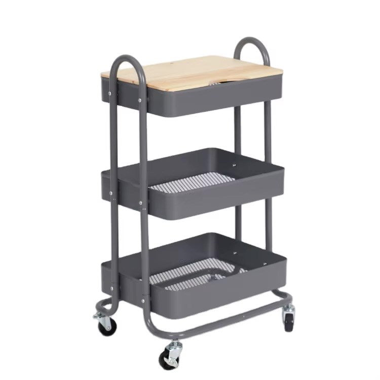 3 -Tier Metal  Rolling Cart
