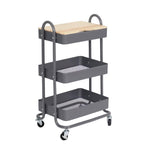 3 -Tier Metal  Rolling Cart