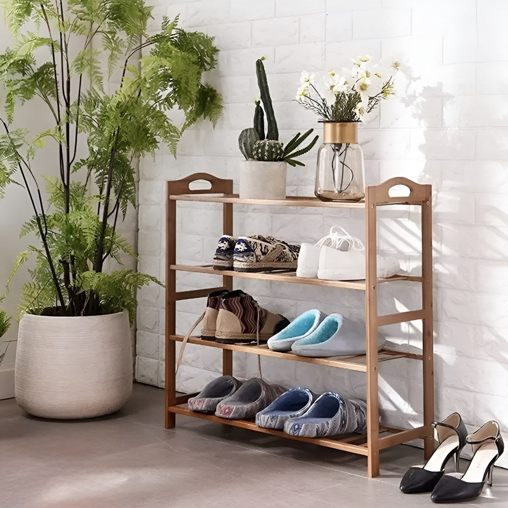 4 Tier Bamboo Shoe Rack | Full House Lebanon