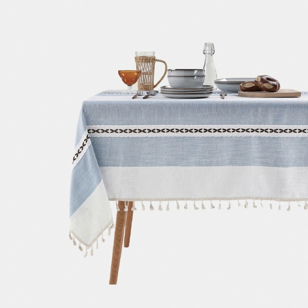 Table Cloth with Tasseled Edges