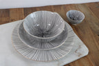 Black & White Dinnerware with Gold Trim - Dinner Plate | Full House Lebanon
