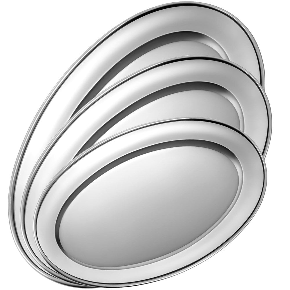 Stainless Steel Oval Serving Tray | Full House Lebanon