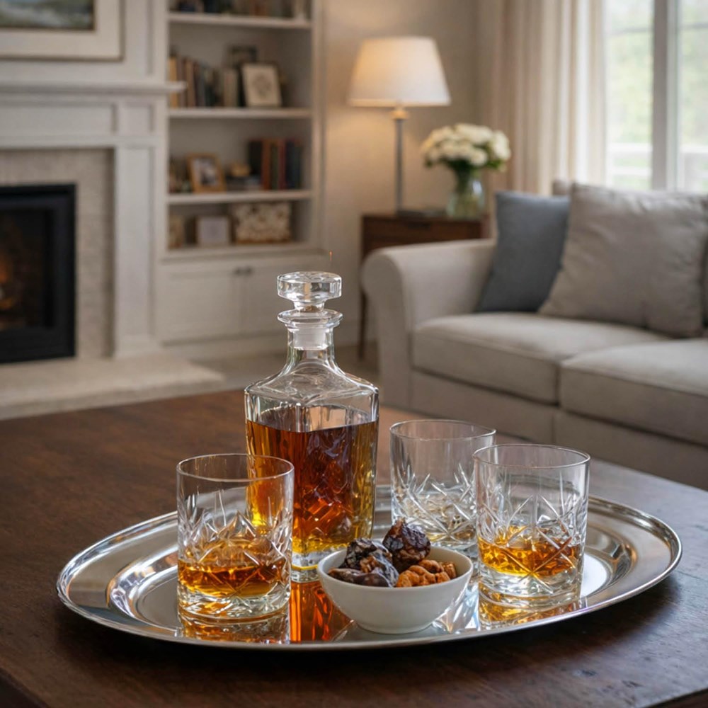Stainless Steel Oval Serving Tray