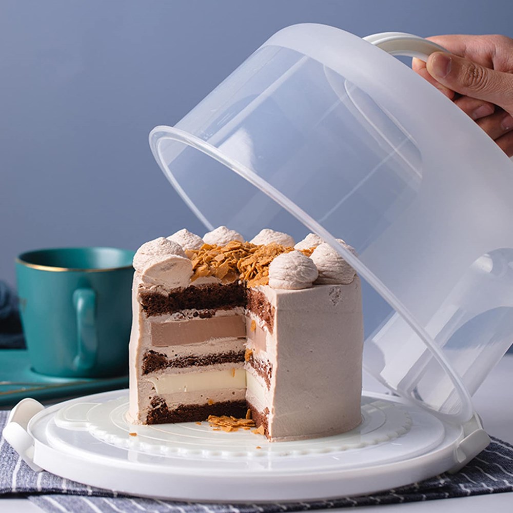 Portable Plastic Round  Cake Container